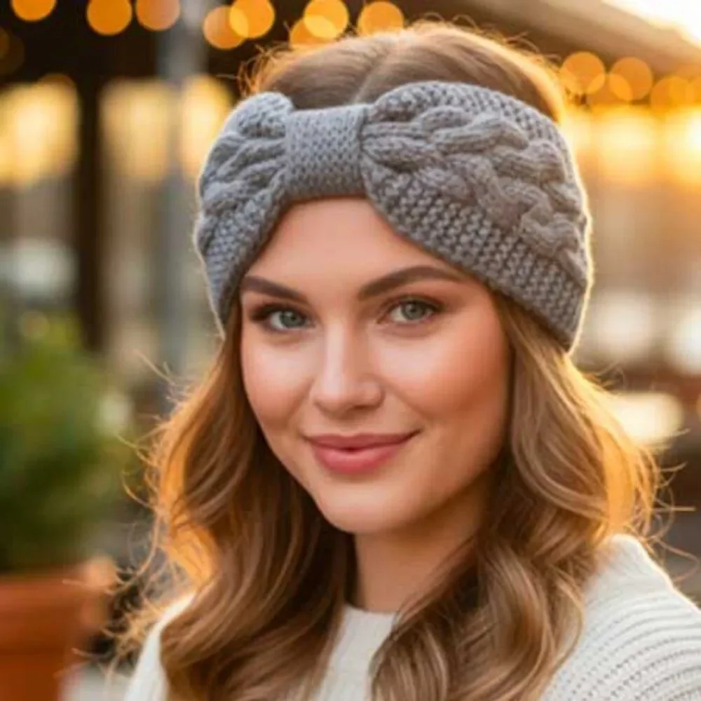 Bluish Grey Ladies Knot Winter Headband - Brand New